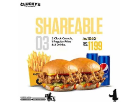 Clucky's Shareable Deal 3 For Rs.1199/-